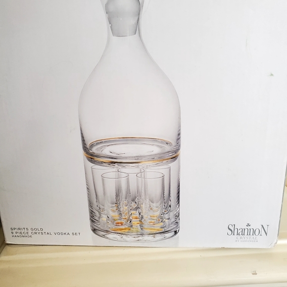 Shannon Eight shot glasses with decanter bottle and Ice bucket Set🆕NWT - Picture 4 of 7